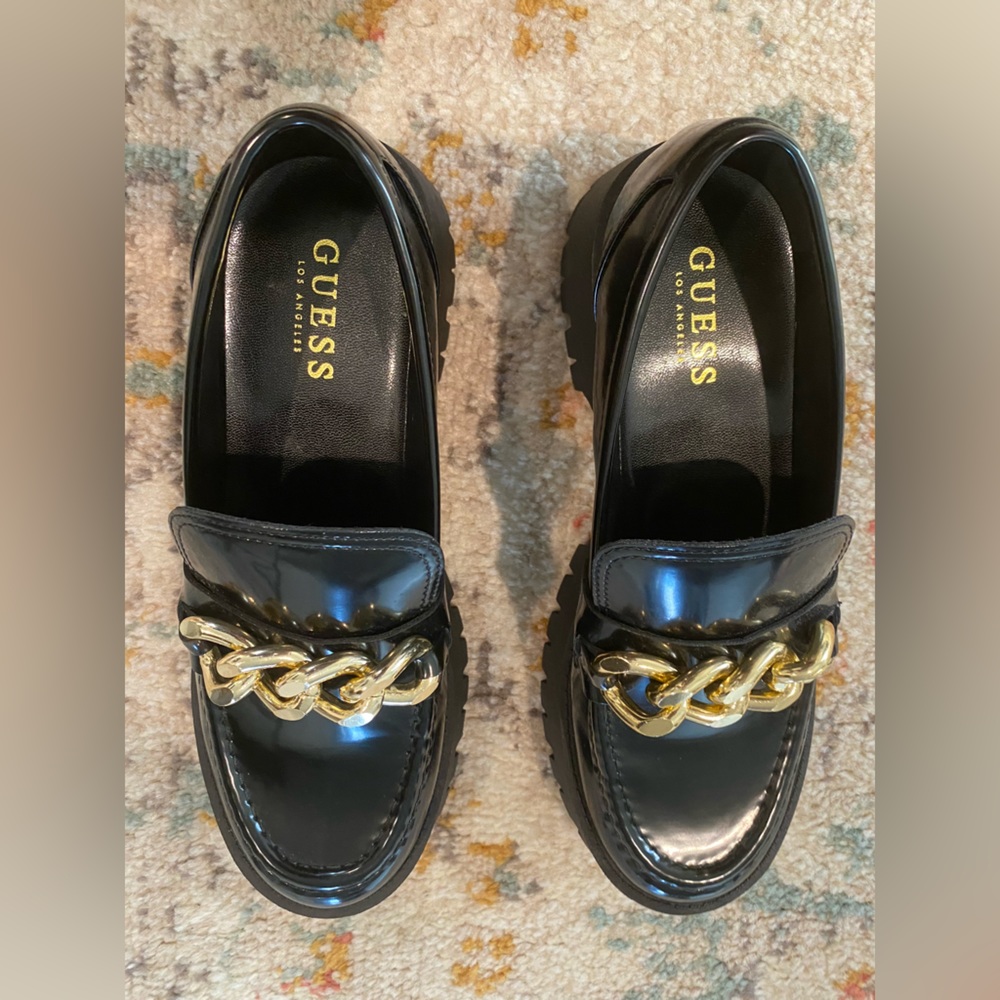 Lightly (and I do mean lightly) worn Guess Hillford platform loafer.